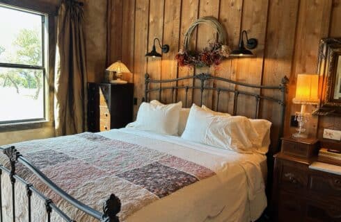 Granary Guest Room with Iron Bed and Luxury Linens